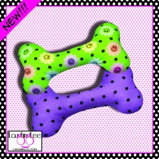 Smiling Daisies Green Stuffed Dog Bone Toy Smiling Daisies Green Stuffed Dog Bone Toy