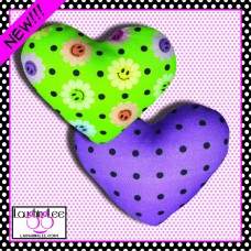 Smiling Daisies Green Stuffed Heart Dog Toy Smiling Daisies Green Stuffed Heart Dog Toy
