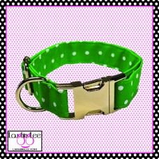 Green Polka Dots Pet Collar