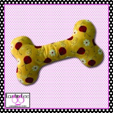 Lady Bug Stuffed Dog Bone Toy