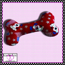Paw-triotic Stuffed Dog Bone Toy