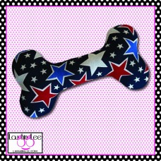 Stars and Stripes Stuffed Dog Bone Toy