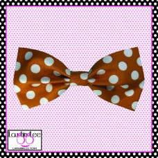 Orange with White Polka Dots Bow Tie Orange with White Polka Dots Bow Tie