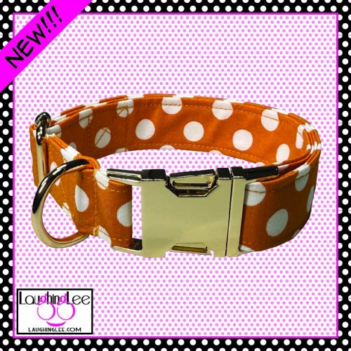 Orange with White Polka Dots Collar Orange with White Polka Dots Collar