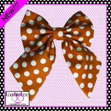 Orange with White Polka Dots Sailor Bow