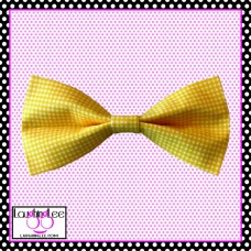 Yellow Check Bow Tie